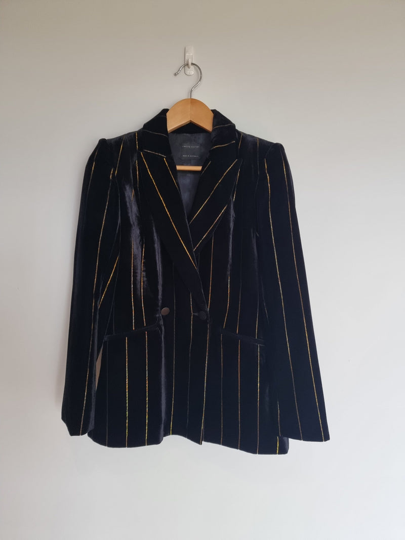 Cue Limited Edition Velvet Gold Stripe Jacket